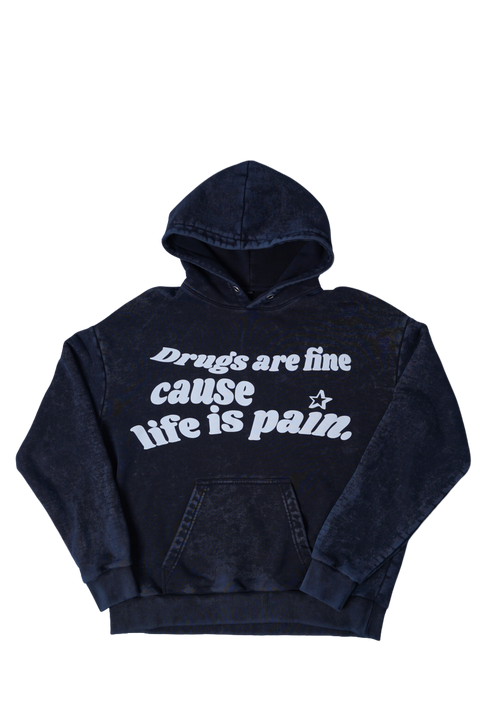ACID DRUGS ARE FINE WASHED HOODIE