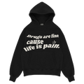ACID DRUGS ARE FINE BLACK HOODIE