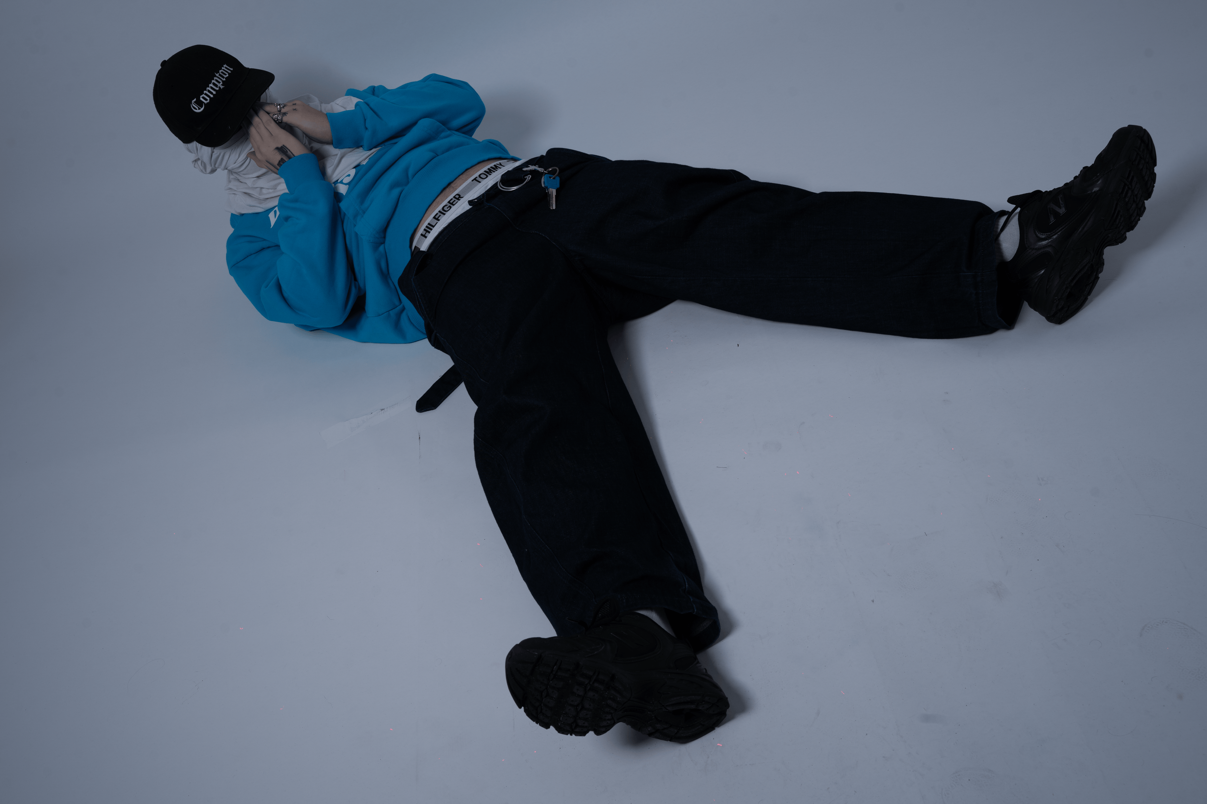 ACID DRUGS ARE FINE BLUE HOODIE